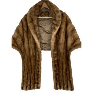Vintage Mink Stole Blonde Fur Wrap By Sheldon Fisher San Francisco RH10470